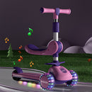 Scooter Infantil Deluxe com Assento & Rodas LED – Suporta até 100 kg