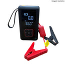 AUXILIAR DE PARTIDA 4 EM 1 CARREGA BATERIA + BOMBA DE AR PORTÁTIL + LANTERNA + POWERBANK PARA CELULAR.