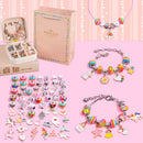 Pulseira Criativa - Kit com Pulseiras + Colares + Berloques, pingentes + Brinde Porta joias em couro