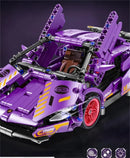 Carro de Corrida em blocos de montar Lamborghini Roxa - 470 peças