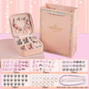 Pulseira Criativa - Kit com Pulseiras + Colares + Berloques, pingentes + Brinde Porta joias em couro