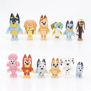 Kit Bonecos Colecionáveis Bluey e sua turma