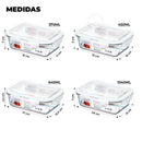Kit com 15 Potes Herméticos de Vidro + 10 Copos de Vidro Aruba de Brinde