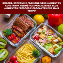 Kit com 15 Potes Herméticos de Vidro + 10 Copos de Vidro Aruba de Brinde