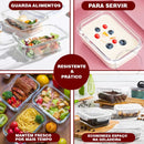 Kit com 15 Potes Herméticos de Vidro + 10 Copos de Vidro Aruba de Brinde